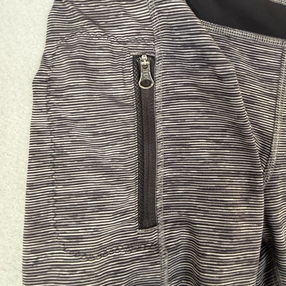 Lululemon Inspire Tight II Luxtreme Size 6 Space Dye Black/Gray Mesh Zip Pockets - Picture 3 of 11